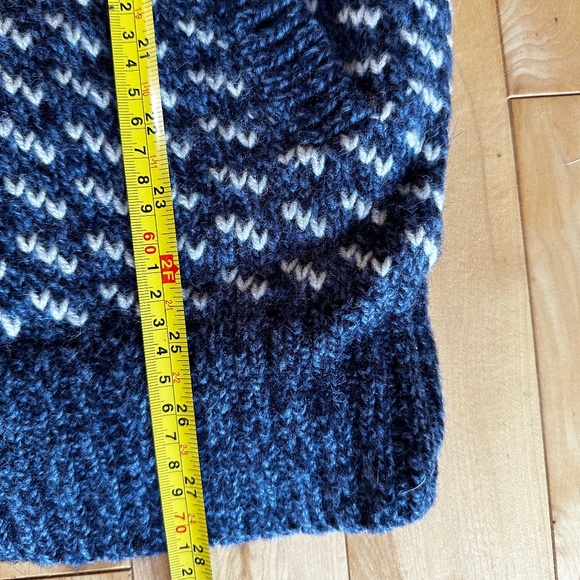 LL Bean's Classic Ragg Wool Sweater, Cardigan Bird's-Eye - Picture 8 of 10